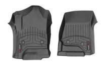 Ковры резиновые WeatherTech Chevrolet Silverado 2014-2019 передние черные (Dubl & Crew vinil.4X4. consol )