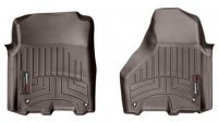 Ковры резиновые WeatherTech Dodge Ram1500  Crew Cab 2013-2018 передние какао (пол ковер , ручка 4x4 )