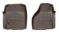 Ковры резиновые WeatherTech Dodge Ram1500  Quad Cab 2013-2018 передние какао (пол ковер , ручка 4x4 )