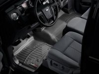 Ковры резиновые WeatherTech Ford F-150 2011-2014  передний черный (без консоли, канал)