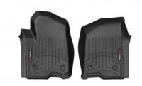 Ковры резиновые WeatherTech GMC Sierra 2019+ передние черные (Dubl & Crew CARPET. consol )