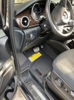Ковры резиновые WeatherTech MB V-class  (W447)  2016+ передние черные