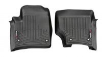 Ковры резиновые WeatherTech VW Touareg  2002-2010  передние черные ( овальный крепеж )
