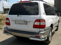 Защита задняя уголки двойные на Toyota Land Cruiser 100