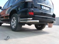 Защита задняя углы двойные для Toyota Land Cruiser 120 Prado