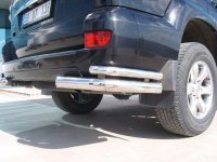 Защита задняя углы двойные для Toyota Land Cruiser 120 Prado