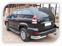 Защита задняя углы двойные для Toyota Land Cruiser 120 Prado Защита задняя углы двойные для Toyota Land Cruiser 120 Prado
