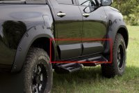 Накладки на двери (листва) Toyota Hilux 2015+ AR Design Накладки на двери (листва) Toyota Hilux 2015+ AR Design