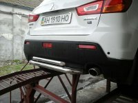 Защита задняя двойная U образная для Peugeot 4008 2012-2017