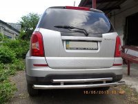 Защита задняя двойная для SsangYong Rexton 2006-2016