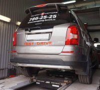 Защита задняя одинарная для SsangYong Rexton 2006-2016