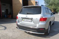 Защита задняя одинарная на Toyota Highlander 2007-2014 Защита задняя одинарная на Toyota Highlander 2007-2014
