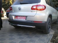 Защита задняя одинарная на Volkswagen Tiguan 2007-2016