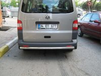 Защита задняя прямая на Volkswagen Transporter T5