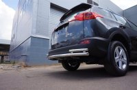 Защита задняя одинарная с углами для Toyota RAV4 2013-2018