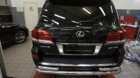 Защита заднего бампера Lexus LX570 (2014+) (двойная) d 76/60