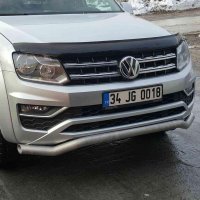 Защита одинарная изогнутая Tamsan для VW Amarok 2016+