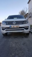 Защита одинарная изогнутая Tamsan для VW Amarok 2016+