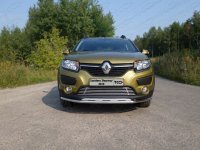Защита передняя одинарная для Renault Sandero