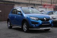 Защита передняя одинарная для Renault Sandero