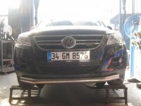 Защита передняя одинарная на Volkswagen Tiguan 2007-2016