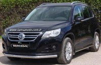 Защита передняя одинарная на Volkswagen Tiguan 2007-2016