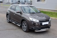 Защита передняя двойная для Peugeot 4008 2012-2017