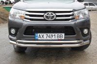 Защита передняя двойная Toyota Hilux 2015+ Tamsan