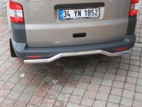 Защита заднего бампера волна на Volkswagen Transporter T5