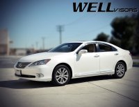 Дефлекторы окон ветровики для Lexus ES 2006-2012 с хром молдингом