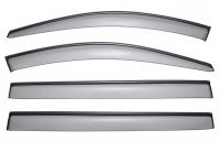 Дефлекторы окон ветровики для Mercedes GL 2006-2013 с черным молдингом