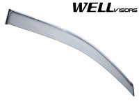 Дефлекторы окон ветровики для Toyota Highlander 2008-2013 с хром молдингом