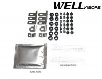 Дефлекторы окон ветровики для Toyota Highlander 2008-2013 с хром молдингом