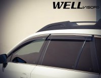 Дефлекторы окон ветровики для Subaru Outback 2020+ с хром молдингом