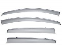 Дефлекторы окон ветровики для Acura RDX 2013-2018 с хром молдингом
