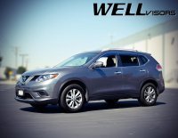 Дефлекторы окон ветровики для Nissan X-Trail 2015-2021 с хром молдингом