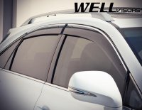 Дефлекторы окон ветровики для Lexus RX 2009-2015 с хром молдингом