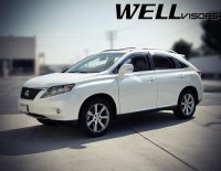 Дефлекторы окон ветровики для Lexus RX 2009-2015 с хром молдингом