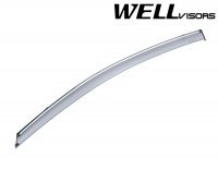 Дефлекторы окон ветровики для Hyundai Sonata LF 2015-2019 с хром молдингом