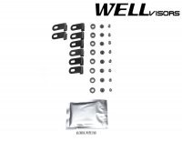 Дефлекторы окон ветровики для Jeep Renegade 2014+ с черным молдингом