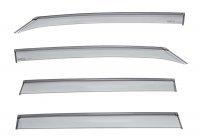 Дефлекторы окон ветровики для Jeep Renegade 2014+ с черным молдингом