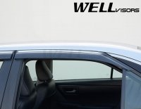 Дефлекторы окон ветровики для Toyota Camry 2015-2017 с хром молдингом