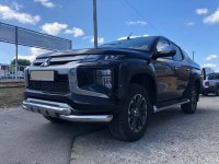 Защита переднего бампера с грилем Mitsubishi L200 2019+ Tamsan