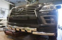Захист переднього бампера з грилем Can Otomotiv для Lexus LX570 2012-2015