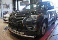 Защита переднего бампера двойная Can Otomotiv для Lexus LX570 2012-2015