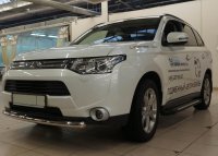 Защита переднего бампера для Mitsubishi Outlander 2012+