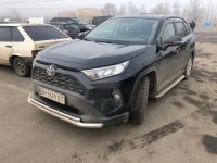 Защита передняя двойная  для Toyota RAV4 2019+