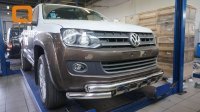 Защита переднего бампера с грилем Shark для VW Amarok V6 2016+ Защита переднего бампера с грилем Shark для VW Amarok V6 2016+