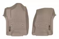 Ковры резиновые WeatherTech GMC Sierra 2015-2018  передние бежевые (Dubl & Crew .carpet .4x4 .consol)