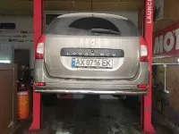 Защита задняя одинарная для Renault Logan MCV